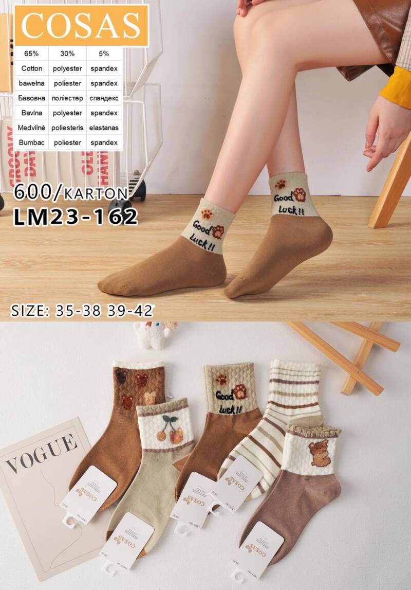 Skarpety damskie Roz 35-42, Mix kolor Paczka 40 szt